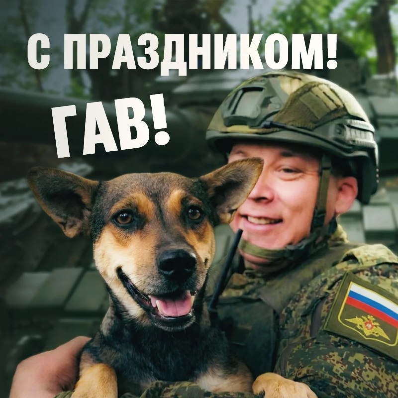 Фронтовой пёс «Гав», член экипажа танка